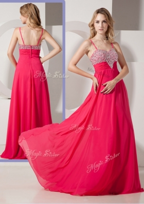 Brand New Style Spaghetti Straps Prom Dresses with Beading