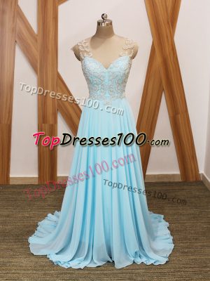 Gorgeous Short Sleeves Brush Train Beading and Ruching Side Zipper Homecoming Dress