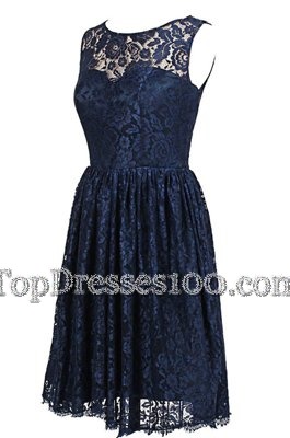 Customized Scoop Sleeveless Lace Party Dress for Girls Hand Made Flower Zipper