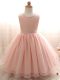 Colorful Floor Length Pink Flower Girl Dresses for Less Organza Sleeveless Beading