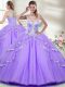 Sleeveless Beading Zipper Quinceanera Dress