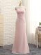 Chic Baby Pink Sweetheart Neckline Lace Dama Dress Sleeveless Zipper