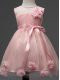 Perfect Ball Gowns Party Dresses Pink Scoop Tulle Sleeveless Knee Length Zipper