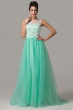 Scoop Sleeveless Lace Criss Cross Prom Evening Gown