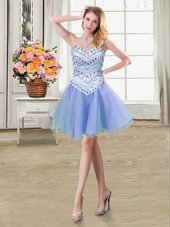 High Quality Sleeveless Beading Lace Up Juniors Party Dress