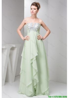 Simple Strapless Sequins Long Prom Dresses for 2016